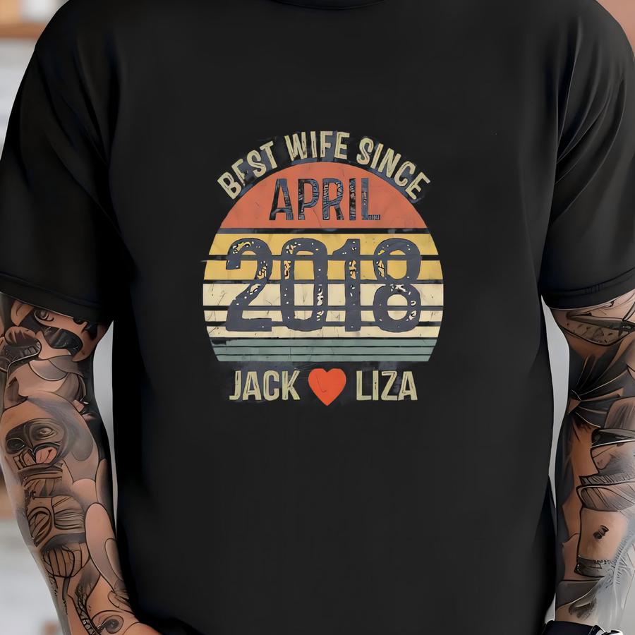 5th Anniversary Gift For Couple / Husband / Wife, Women And Men, Five / 5 Year, Personalized Fifth Wedding Anniversary Shirt For Him / Her T-shirt