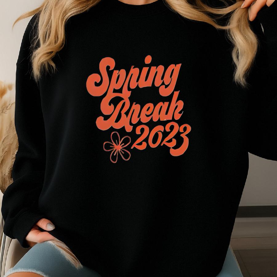 Spring Break 2023 Oversized T-shirt: Beach Coverup Sweatshirt