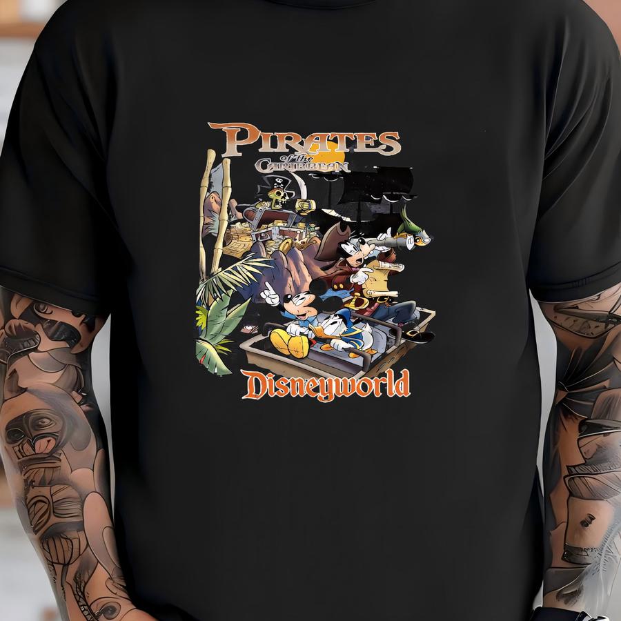 Vintage Pirates Of The Caribbean Shirt, Retro Land Shirt, Family Vacation Tee, Land Trip Shirt T-shirt