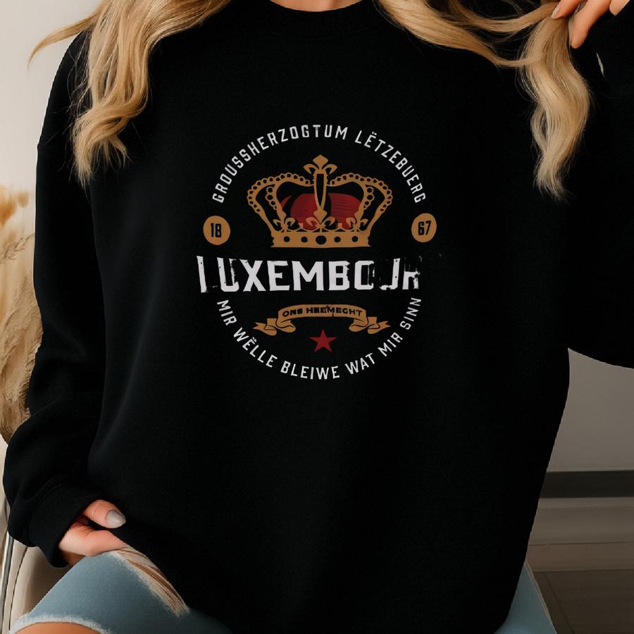Luxembourg Mug Souvenir Grand Duchy Luxembourg Eu Illustration Crown Gift Luxembourg Travel Europe Travel Luxembourg Cup Grand Duke Coffee Sweatshirt