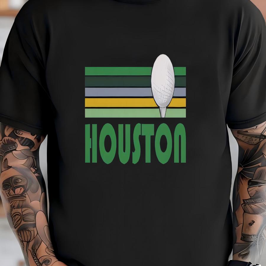 Golf Houston, Texas Hoodie - Retro Golf Unisex Houston Shirt T-shirt