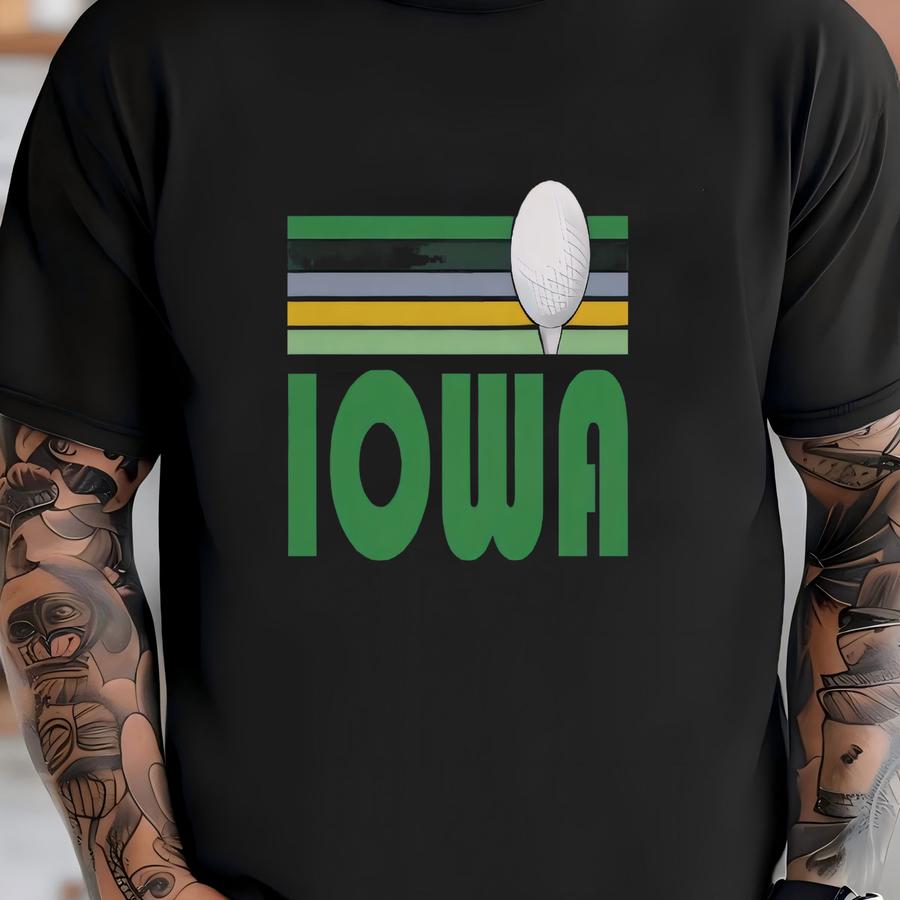 Golf Iowa Hoodie - Retro Golf Unisex Iowa Shirt T-shirt