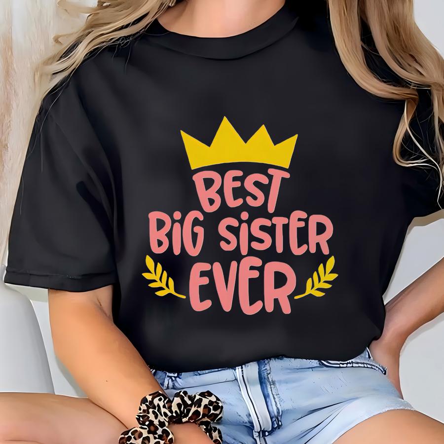 Best Big Sister Ever Kids Shirt,toddler, Infant And Youth Hoodie, Best Big Sister Ever Tee ,older Sister T Shirt By Kidztee T-shirt