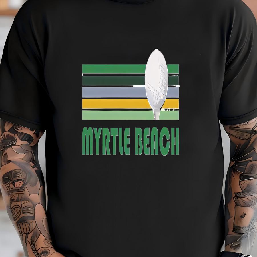 Golf Myrtle Beach, South Carolina Sweatshirt - Unisex Retro Golf Crewneck Myrtle Beach Sweatshirt T-shirt