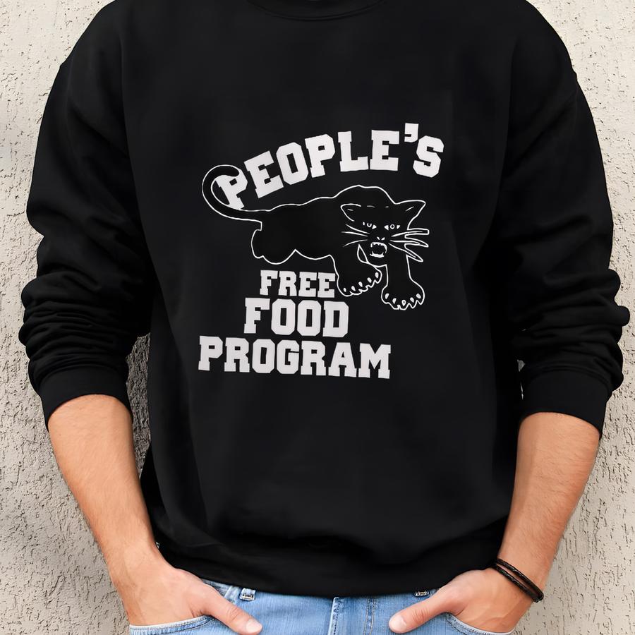 Black Panther Free Food Program Organic Cotton Tee Sweatshirt