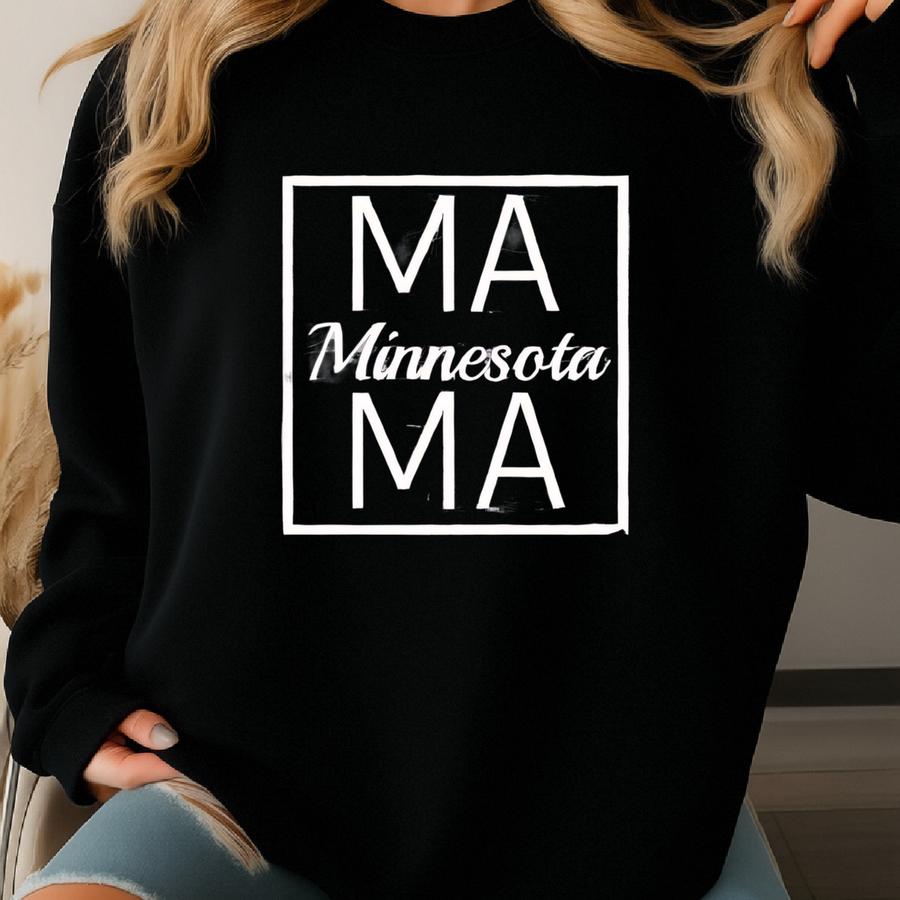 Minnesota Mama Square Sweatshirt, Stylish Women's Sweater For Mother's Day - Simple Design And Comfortable Fit For Mom Gift Sweatshirt