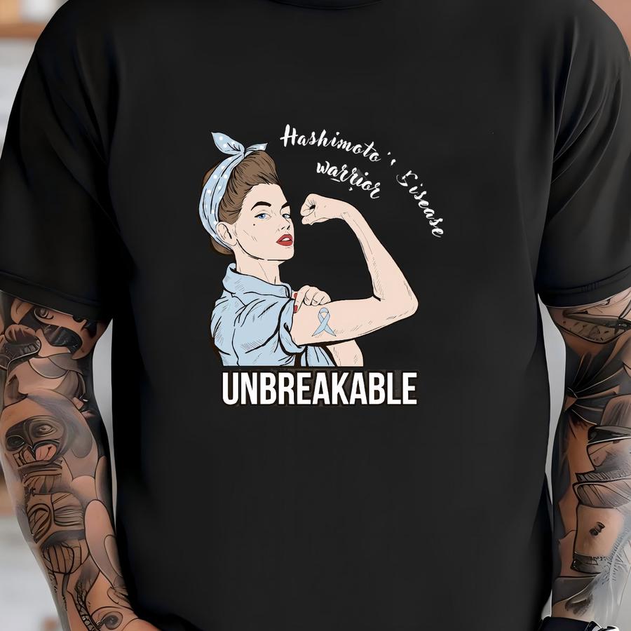 Hashimoto's Disease Awareness Shirt / Tank Top / Hoodie, Hashimoto's Thyroiditis Warrior Tshirt, Support Hoodie, Fighter Tee, Fight Gift T-shirt