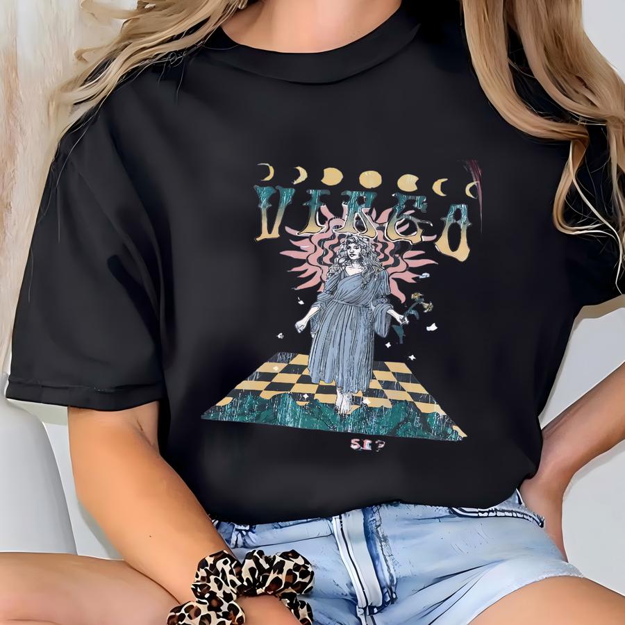 Virgo Sweatshirt Virgo Gift Astrology Sweater Zodiac Sweatshirt Virgo Zodiac Gifts Witchy Clothes Retro Shirt Celestial Hoodie Virgo Hoodie T-shirt