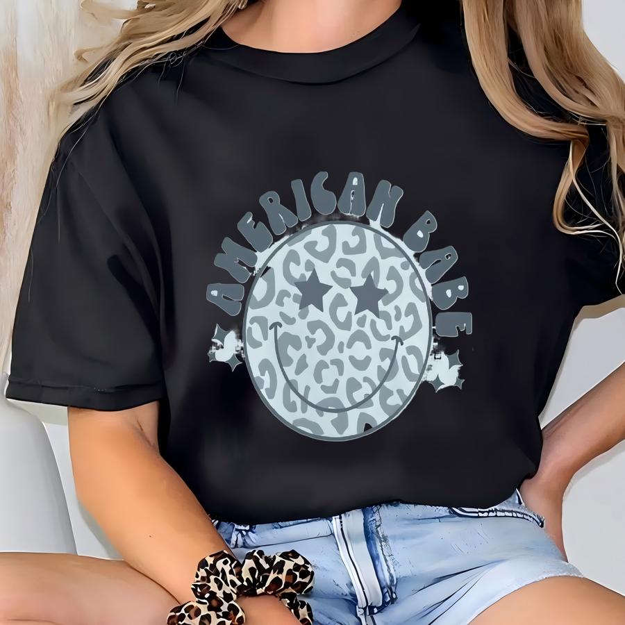 Women's American Babe, Fourth Of July Tee T-shirt