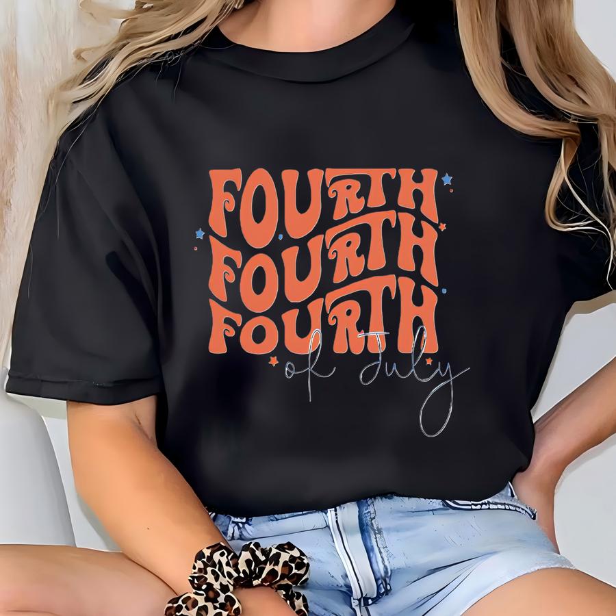 Women's Retro Fourth Of July Tee T-shirt