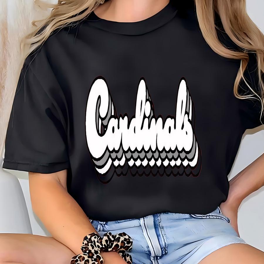 Cardinals Shirt, Cardinals Tee, Cardinals Game Day Shirt, Retro Cardinals Shirt, Cardinals Fan Gift, Teacher Gift, Groovy Cardinals Shirt T-shirt
