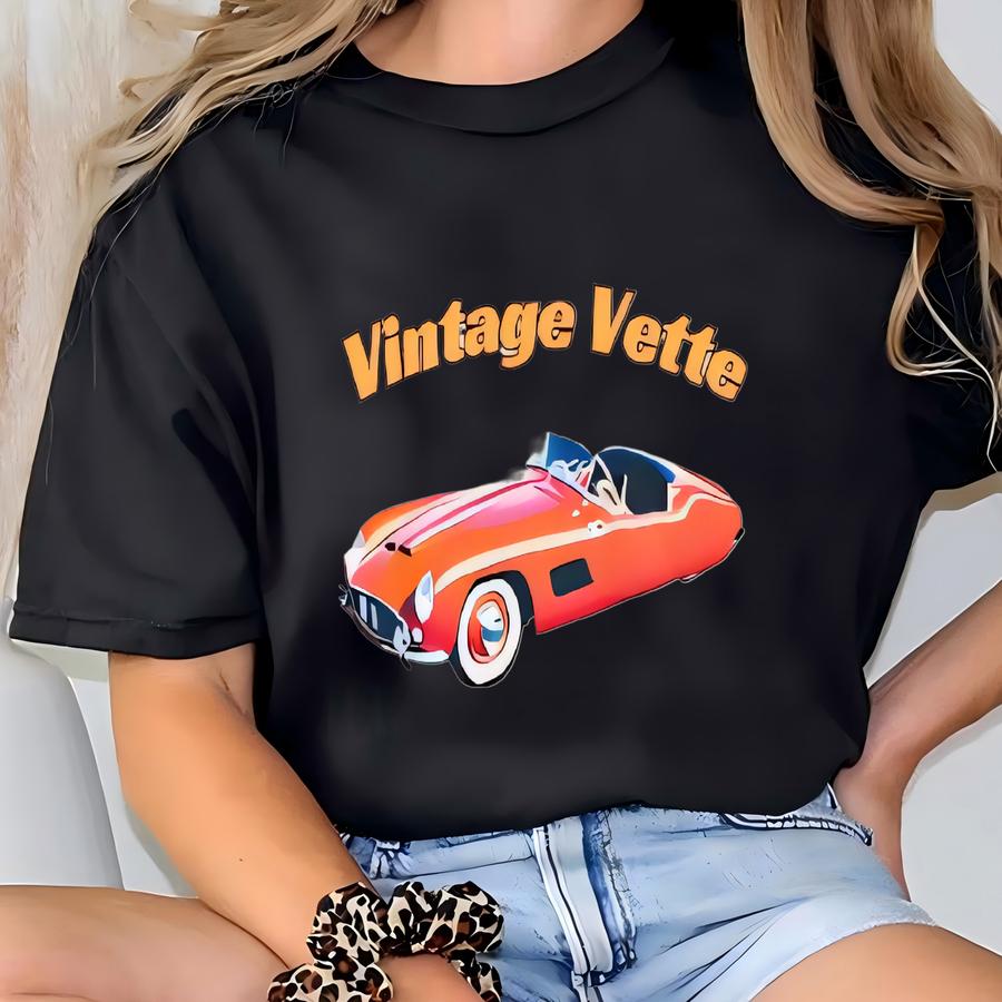 Vintage Corvette Hoodie: Car Enthusiast Tee T-shirt