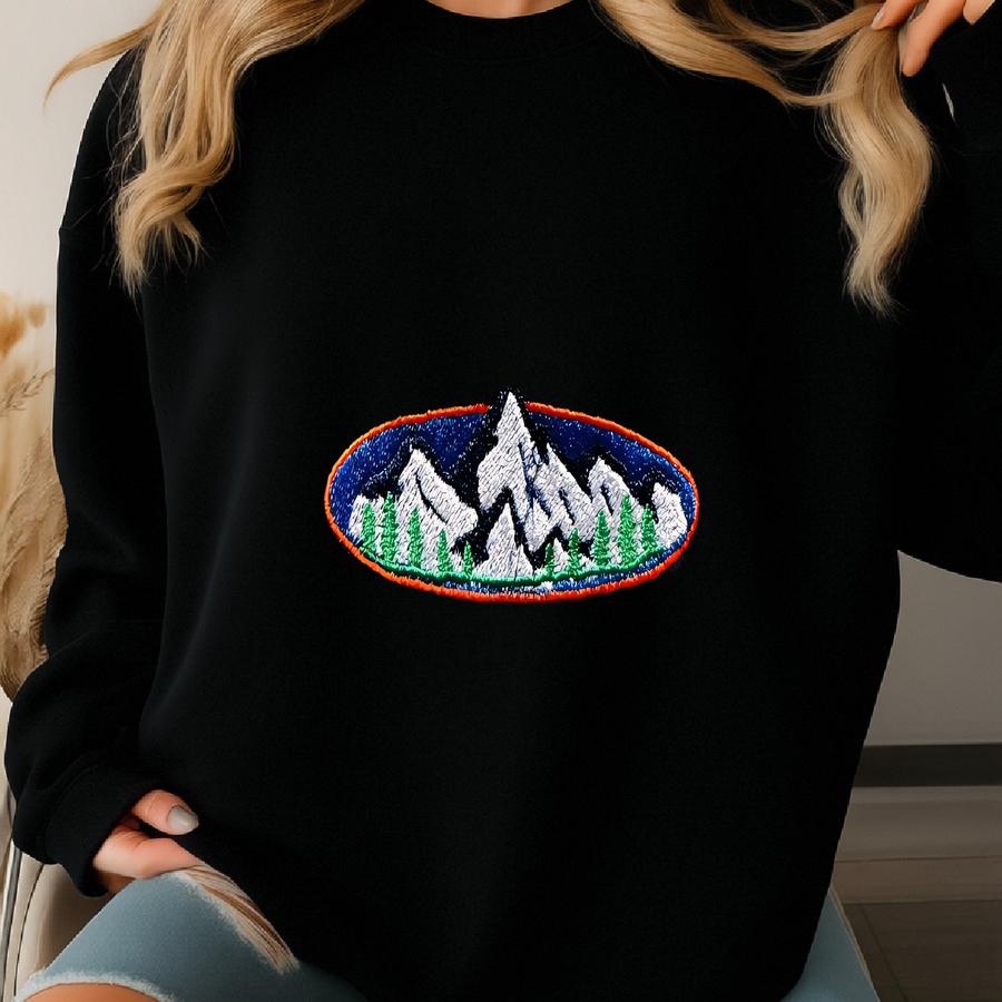 Adirondack Mountains Sweatshirt Vintage, New York Crewneck  Sweatshirt