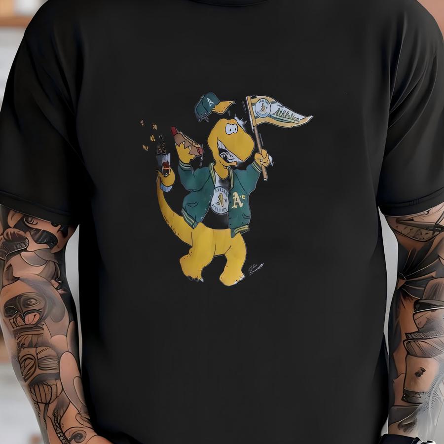 Vintage Oakland Athletics A's Athleticsasaurus Dinosaur Kids Mlb T Shirt T-shirt