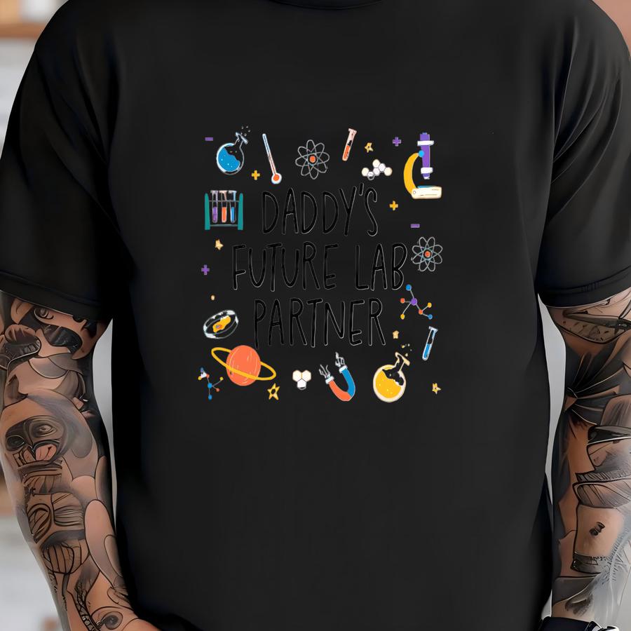 Daddy's Future Lab Partner S®, Baby Shower Gifts, Cute Science Baby, Gift , Baby Clothes, Funny Scientist Gift T-shirt