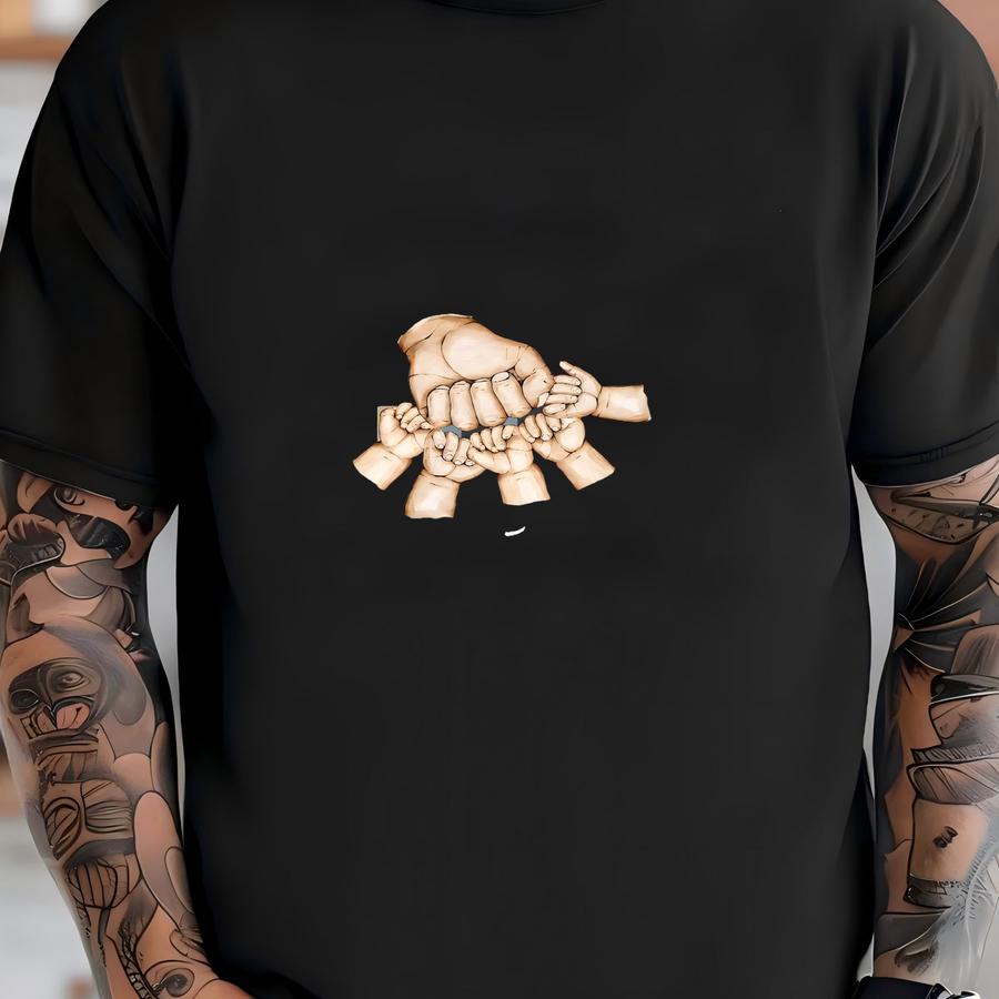 Personalized Papa Hoodie, Custom Name Grandpa Shirt, Fist Bump Grandchild Names, Father's Day Shirt For Grandpa, Custom Poppy Pop Pop Shirt T-shirt