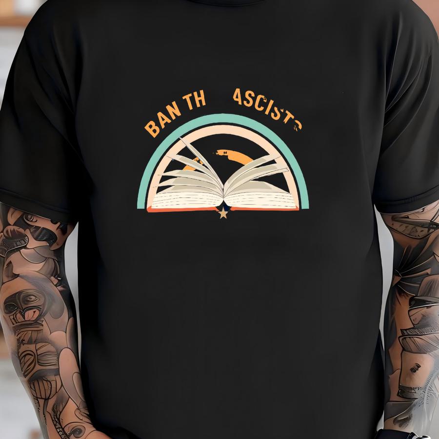 Ban The Fascists Save The Books Shirt, Librarian Shirt, Reading Teacher, Book Nerd Shirt, Funny Book Lovers T-shirt