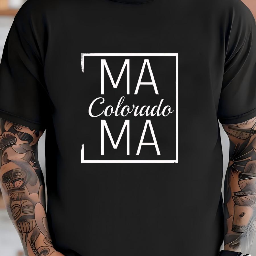 Colorado Mama Square Sweatshirt, Stylish Women's Sweater For Mother's Day - Simple Design And Comfortable Fit For Mom Gift T-shirt