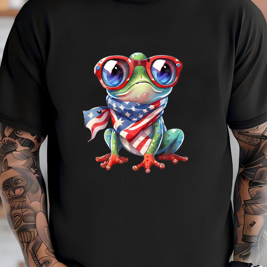 Patriotic Frog Shirt, 4th Of July Shirt, Frog Lover Shirt, Freedom Shirt, Patriotic Gift, Usa Shirt, Memorial Day Gift, Funny Shirt T-shirt