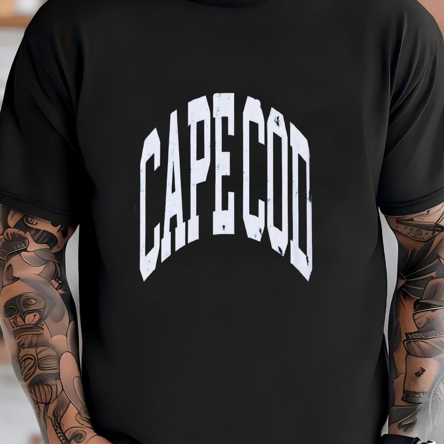 Cape Cod Beachy Sweatshirt Distressed Lettering Faded Vintage Aesthetic Cape Cod Massachusetts Crewneck Cape Cod Sweatshirt T-shirt