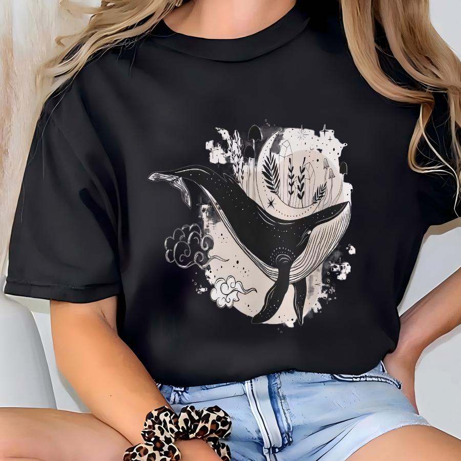 Dream Catcher Whale T Shirt, Whale Hoodie, Blue Whale Sweater, Whale Sweatshirt, Ocean Gifts, Ocean Animals, Whale Lovers, Gifts For Him Her T-shirt