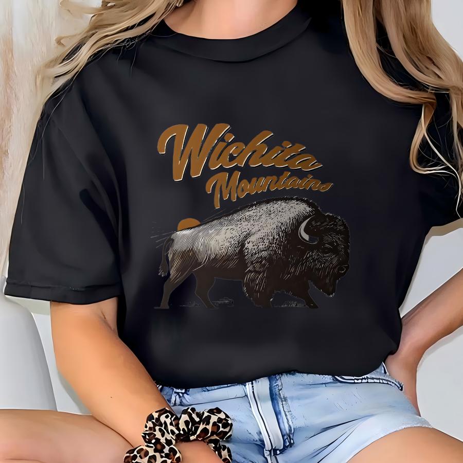 Wichita Mountains Mug Wildlife Refuge Mug Oklahoma Enamel Camping Mug Bison Mug Coffee Mug T-shirt