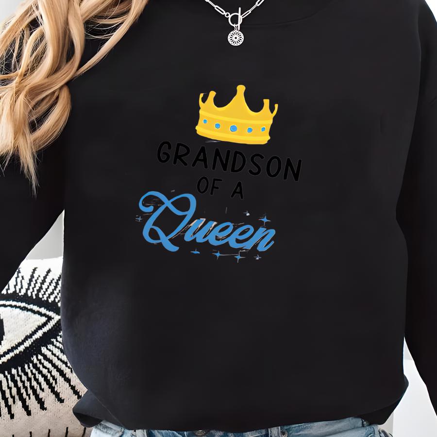 Abuela Of A Prince, Grandson Of A Queen Matching Grandma And Me Shirts For Baby Boy, Toddler, Grandma And Baby Matching Outfits, Abuela Sweatshirt