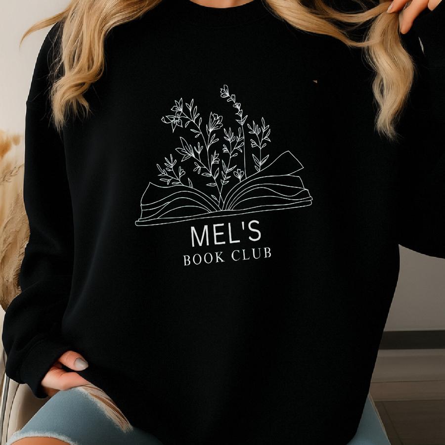 Book Club Crewneck, Custom Book Club Sweatshirt, Custom Book Sweatshirt, Custom Book Shirt, Book Club Shirt, Reading Club Shirt, Custom Name Sweatshirt