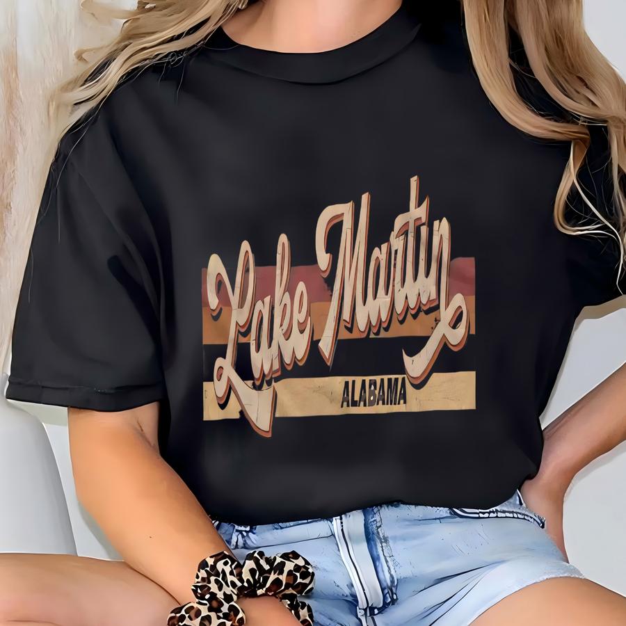 Vintage Lake Martin Hoodie: Retro Style Cotton Tee T-shirt
