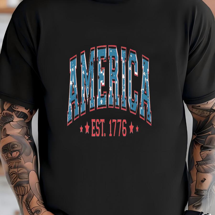 America 1776 Shirt, Red White Blue, Usa Flag Shirt, America Flag Shirt, Memorial Day Shirt, Independence Day Shirt, 4th Of July Shirt T-shirt
