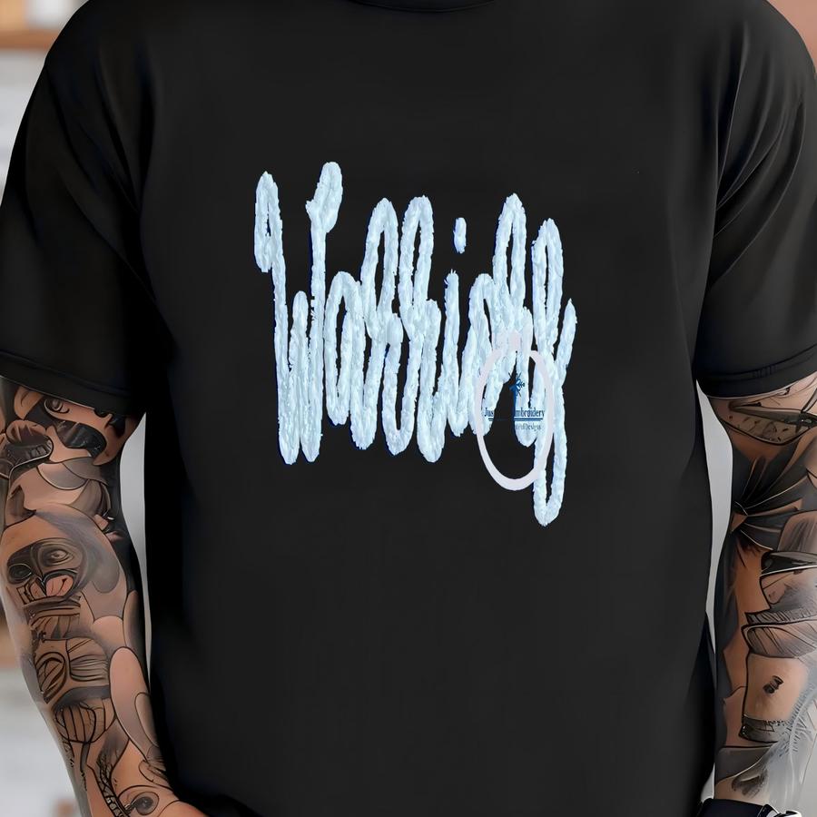 Warriors Chenille Yarn Applique Y Design Four Sizes 5x7, 8x8, 6x10, And 7x12 Hoop T-shirt