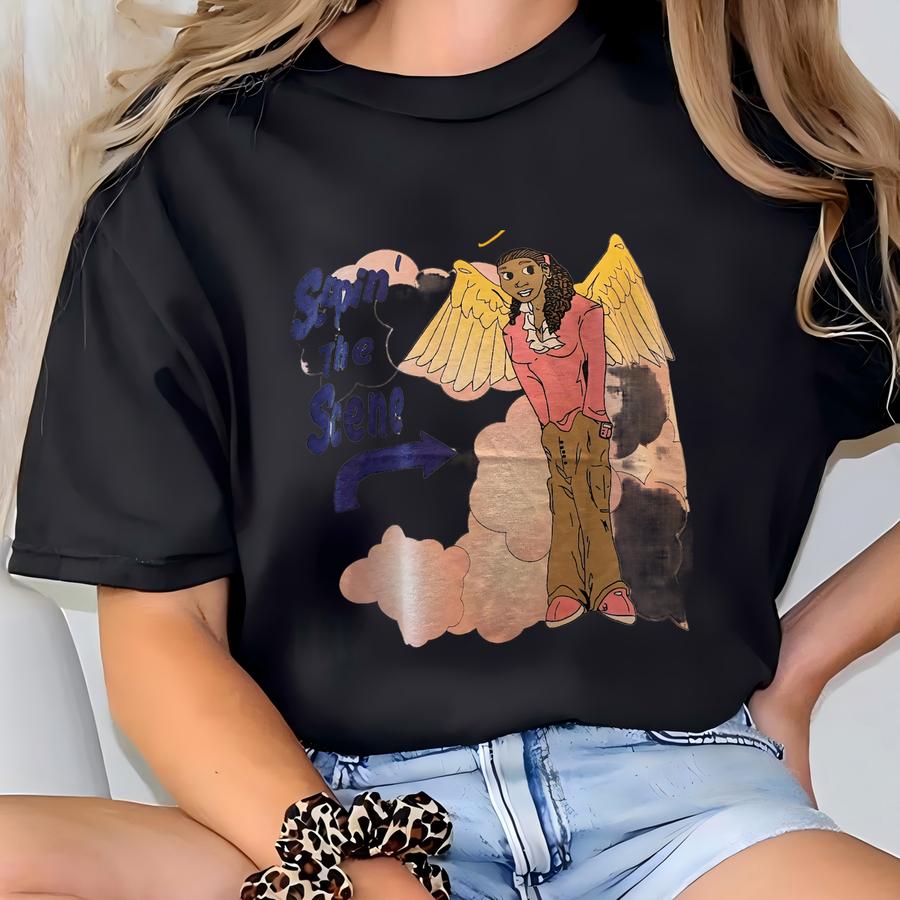 Vintage 90's Scoopin' The Scene Angel In Heaven White T Shirt Size Xxl T-shirt