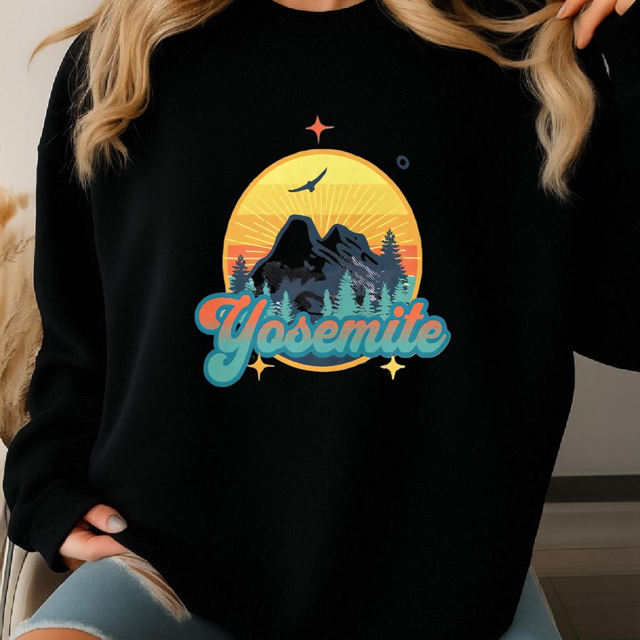 Sweatshirt, National Park Pullover, California Sweater, Camping Crewneck, Vacation Jumper, Travel Souvenir, Oversized Apparel Shirt Sweatshirt