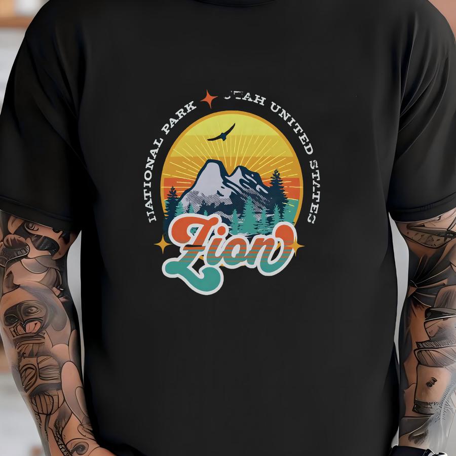 Zion Sweatshirt, National Park Pullover, Virginia Sweater, Camping Crewneck, Vacation Jumper Travel Souvenir Oversized Outdoorsy Long Sve T-shirt