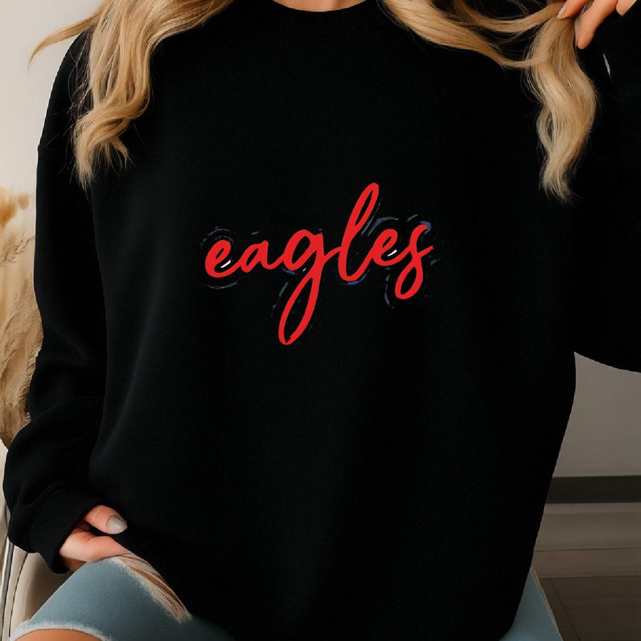 Eagles Mascot T-shirt: School Spirit Fan Shirt Sweatshirt
