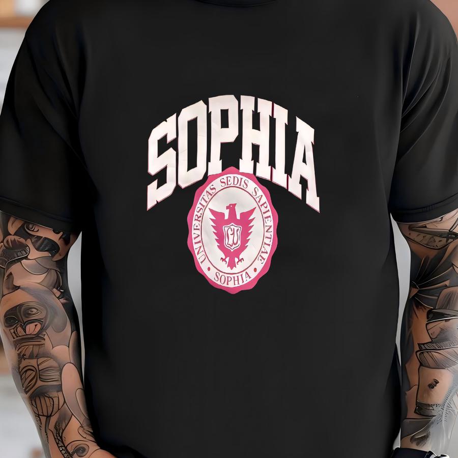 Vintage Sophia Universitas Sedis Sapientiae Hoodie M Size Blue Colour T-shirt