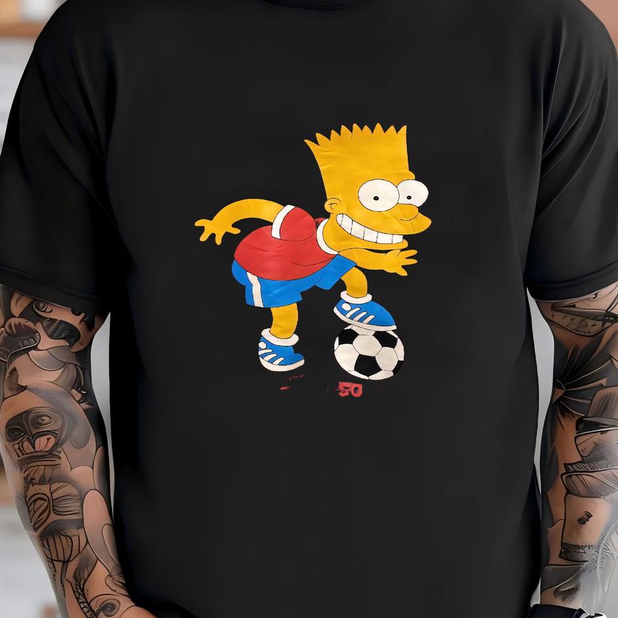 Vintage 90s The Simpsons Hoodie Sweatshirt Bart Simpson Cartoon Retro Tv Show L Size T-shirt