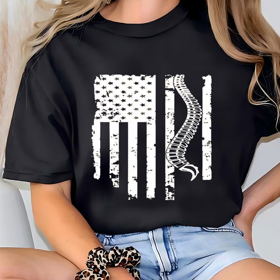 Chiropractor Usa Flag Shirt, Patriotic Shirt, American Flag Spine Shirt, Chiropractic Gift, Physical Therapist, Chiropractic Student Tee T-shirt
