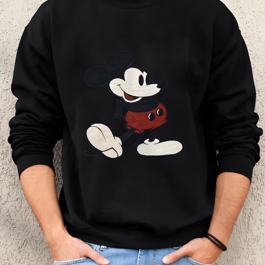 Vintage 70s Mouse Sweatshirt M Size Blue Colour Sweatshirt