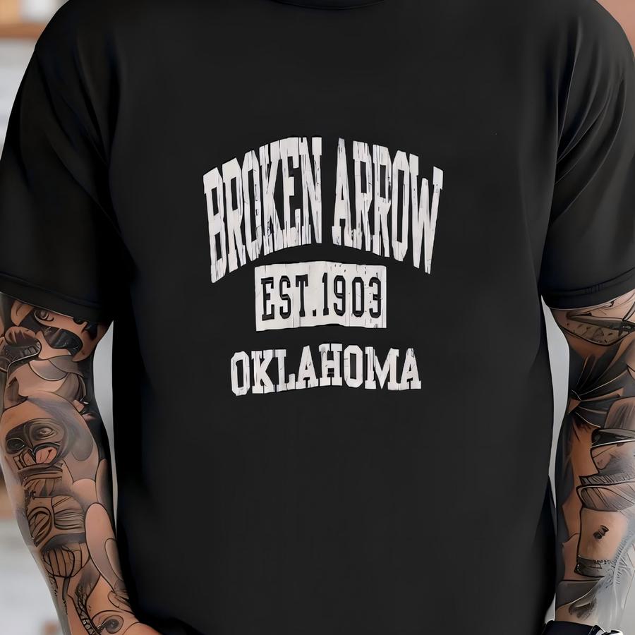Vintage Broken Arrow Oklahoma Hoodie Xl Size Grey Colour T-shirt