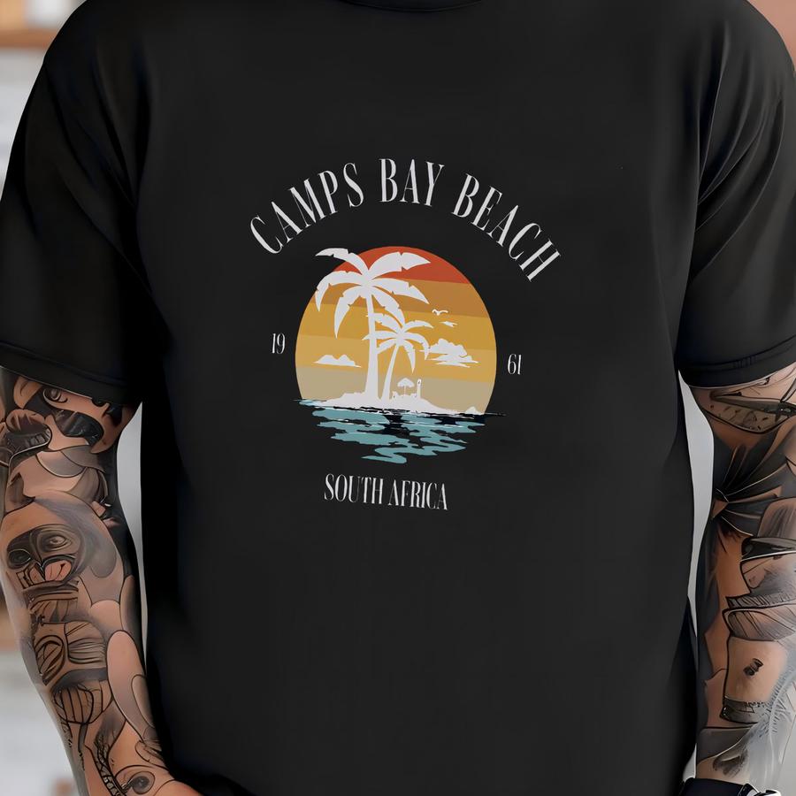 Camps Bay Beach Sweater, South Africa Pullover, South African Sweatshirt, Vacay Crewneck, Vacation Jumper, Travel Souvenir, Oversize Apparel T-shirt