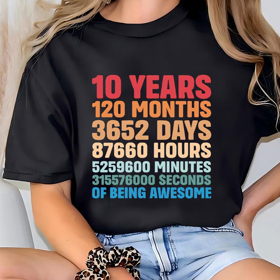 10th Birthday Girl Shirt: Ten Years Old Tee T-shirt