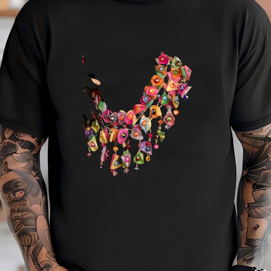 Mexican Artisanal Jewelry Set. Typical Mexican Necklace Earrings. Bohemian Style. Ethnic Jewelry. Traditional Mexican Fiesta Necklace. T-shirt