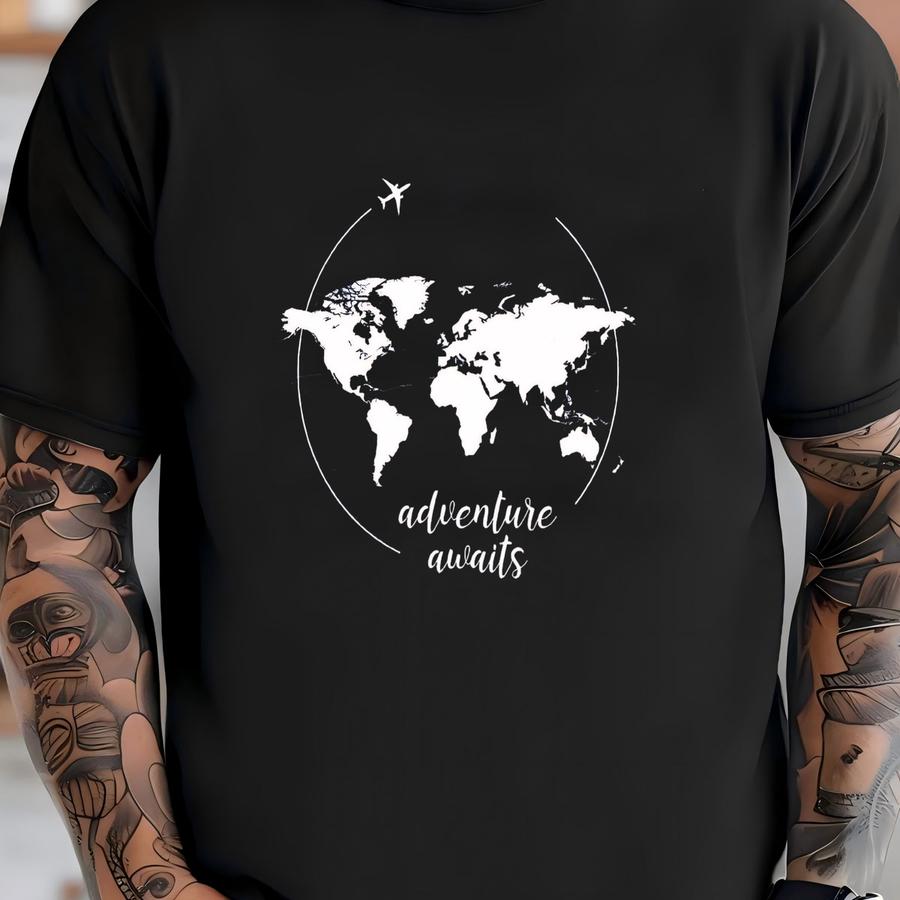 Traveler Hoodie, World Map Shirt, Adventure Awaits, Airplane Mode Tee, Travel Lover Shirt, Adventurer Gift T-shirt