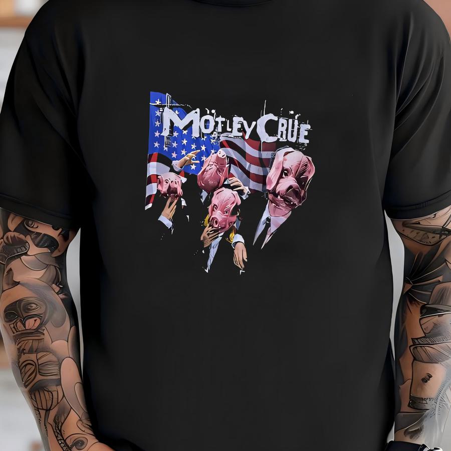 Vintage 90s Motley Crue Generation Swine Tour Album Rock Punk Tour Concert Promo Tshirt T-shirt