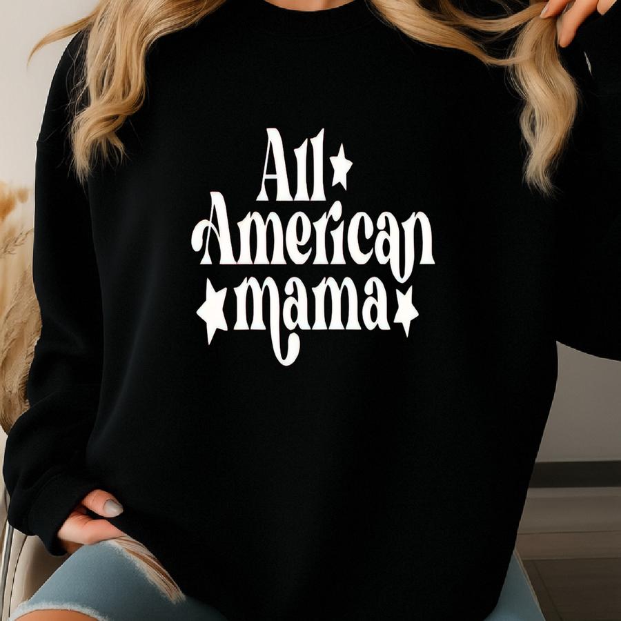 Mama 4th Of July Shirt: Patriotic Mom Usa Sweatshirt