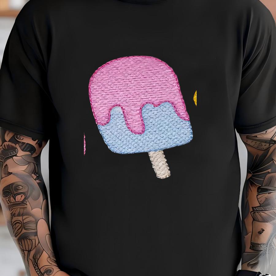 Ice Cream Cones Shirt - Girls Summer Tee - Personalized Name - Frozen Treats - Colorful Toddler Youth Shirt T-shirt