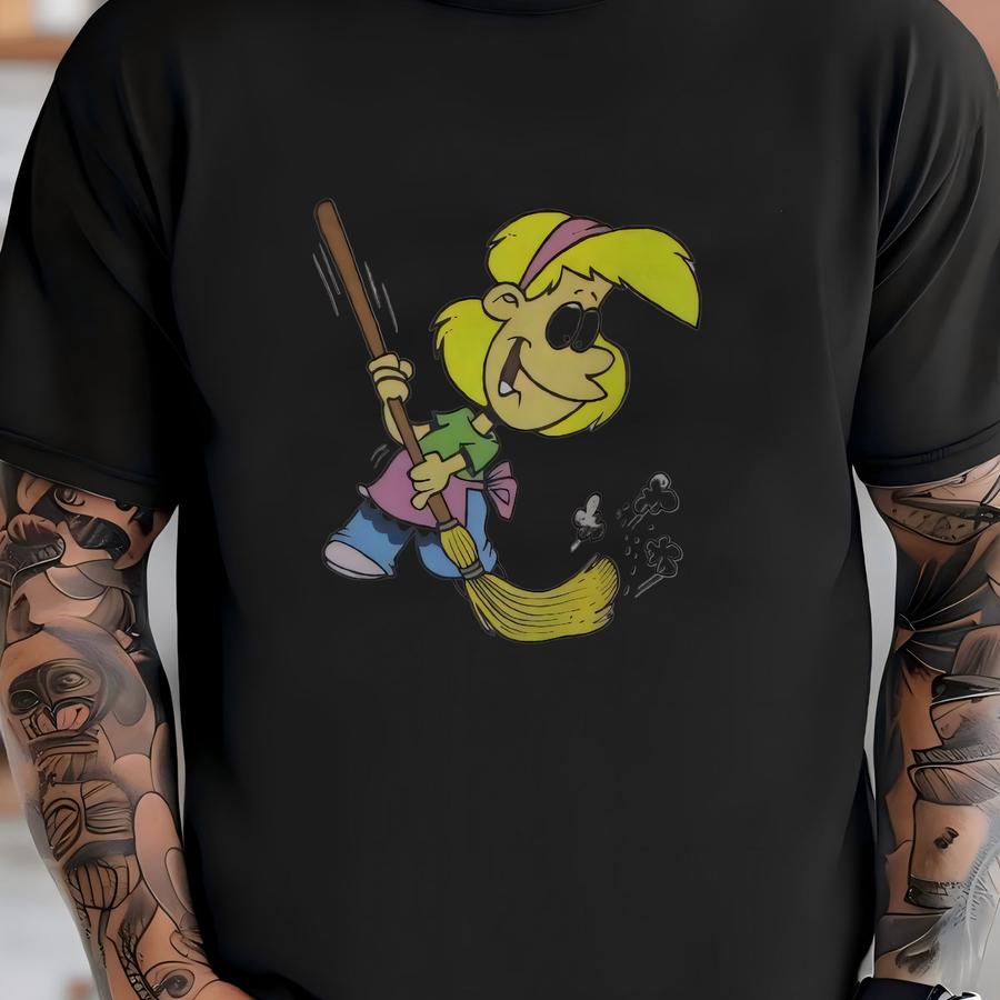 Vtg 90's Off White Maurice Keeping House Clean 50-50 Sweatshirt Adult 2x Spots T-shirt