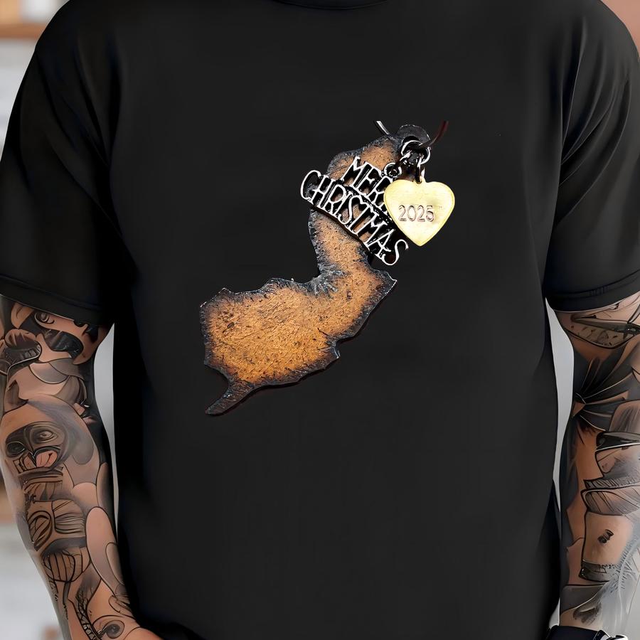 New Jersey Christmas Ornament, Personalized Custom Souvenir Gift, Small T-shirt