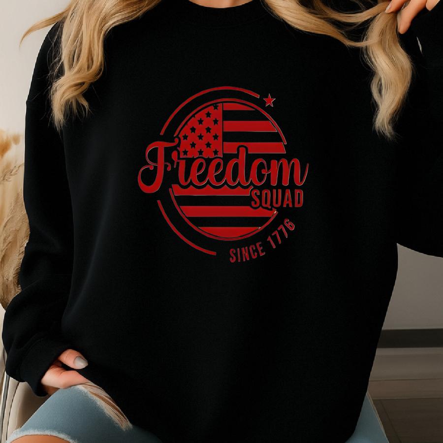 Freedom 4th Of July Tank: Patriotic Usa Cotton Tank Sweatshirt